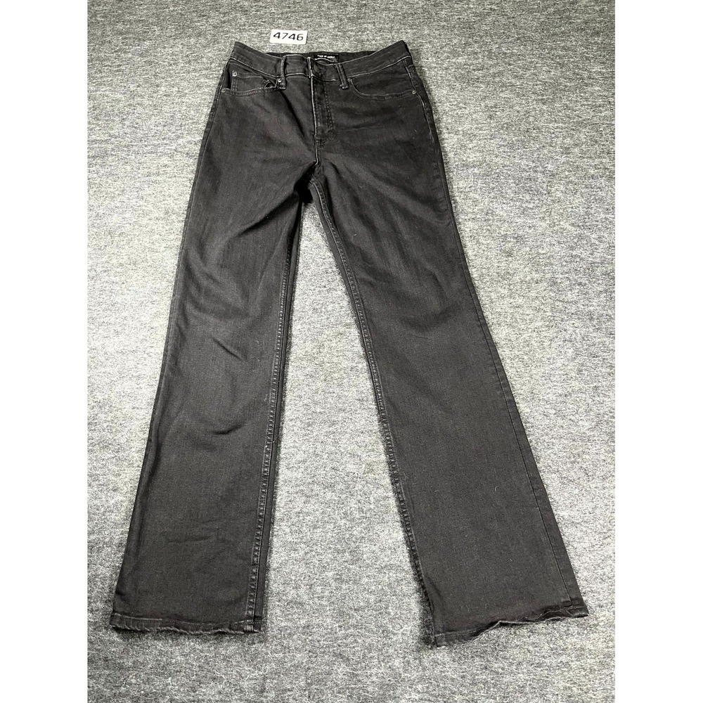 Free Assembly Bootcut Jeans Womens‎ 12 Black Denim Dark Wash High Rise Casual